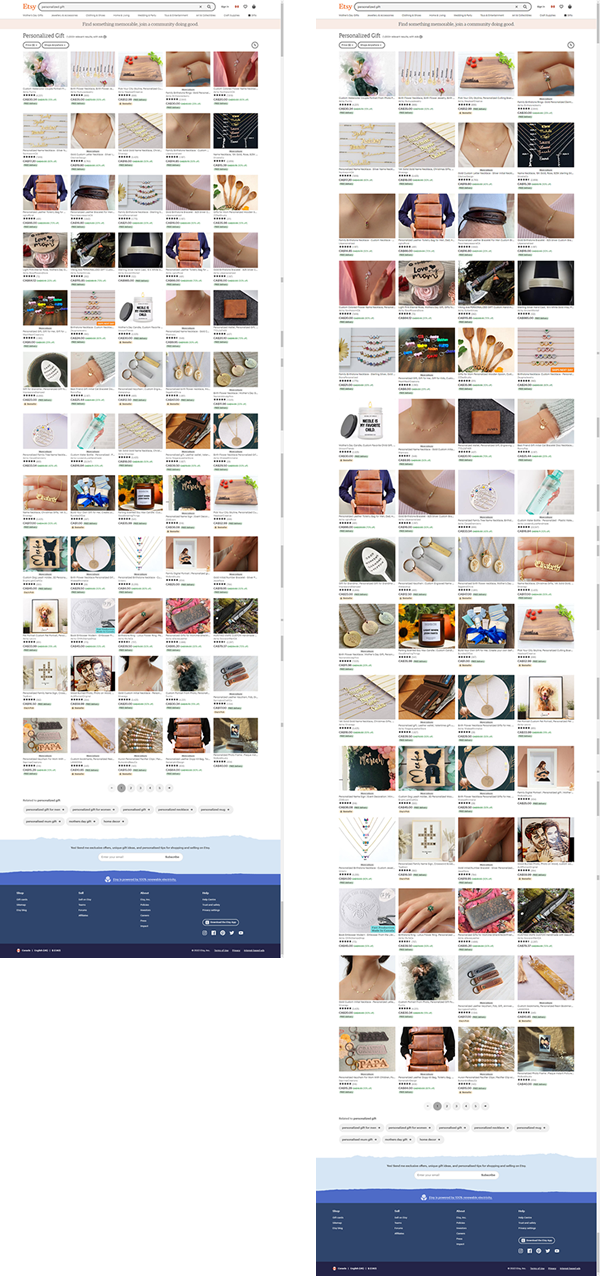 Etsy A/B Tests 5 Vs 4 Listing Tiles