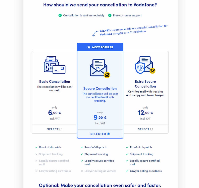 Pricing Comparison Table - Variant A