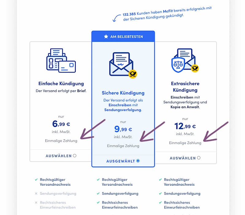 One Time Payment Copy - Variant B