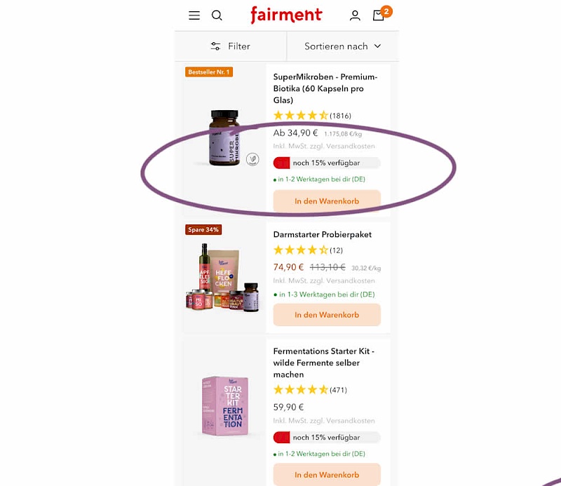 Product Availability - Variant B
