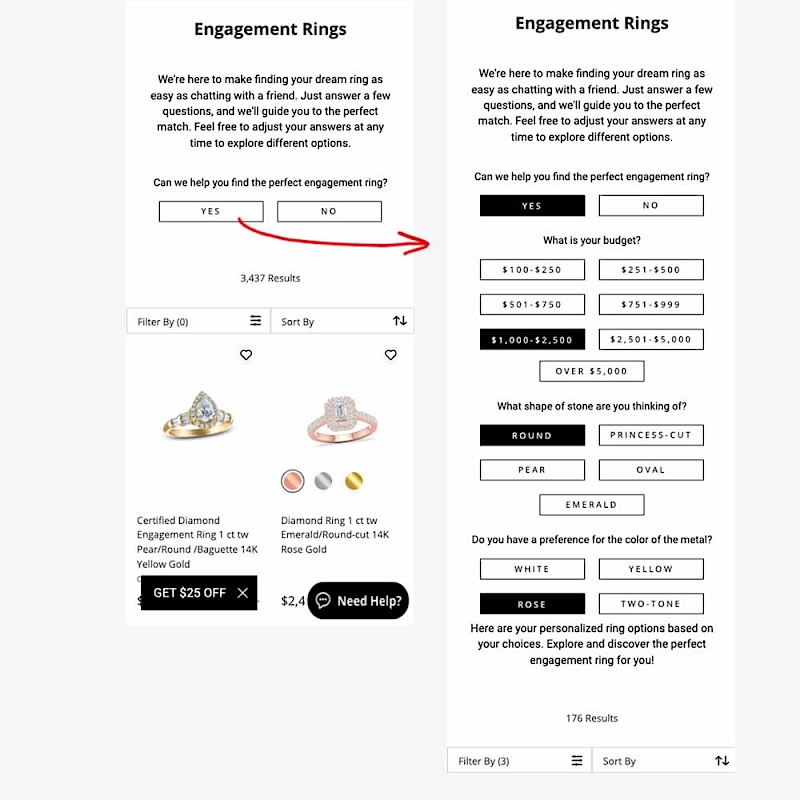 Conversational Filters - Variant B