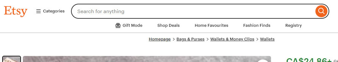 Etsy A/B/C Tests Category Links Vs Breadcrumbs