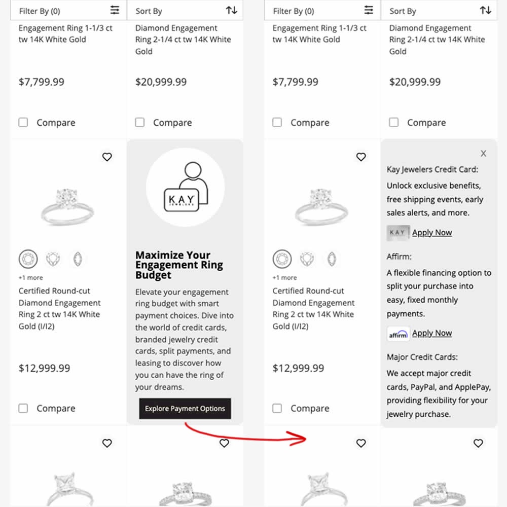 Visible Payment Options - Variant B
