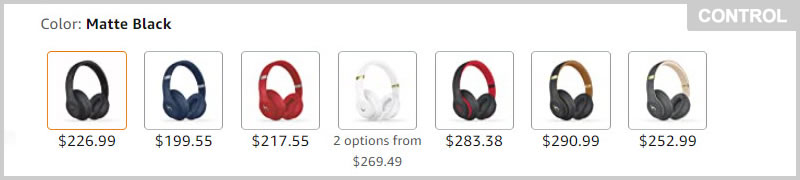 Amazon Discovers A Better Product Option Selector In This A/B Test