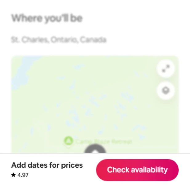 Airbnb sticky CTA example