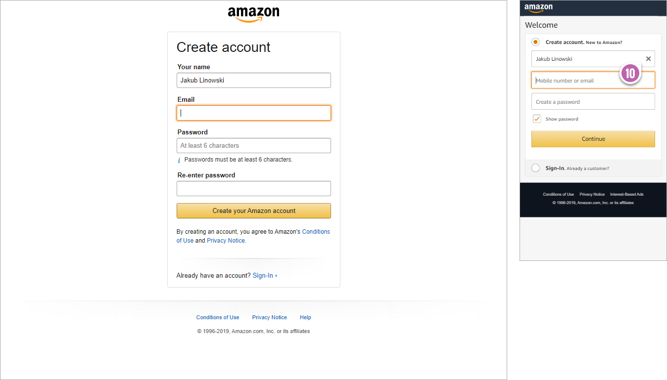 Amazon Step 3