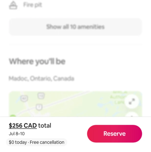 Airbnb sticky CTA after date selection